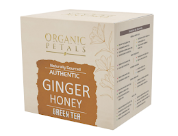 Organic Petals- 15 Individually Wrapped Tea Bags- Ginger Honey